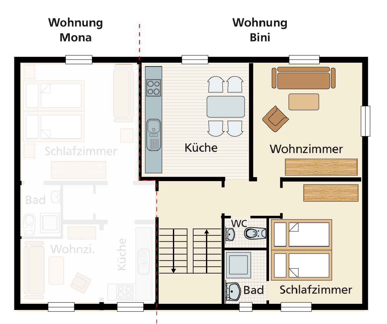 Grundriss -  Ferienwohnungen Am Bartelsborn